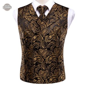 Gilet homme doré de la collection costume steampunk