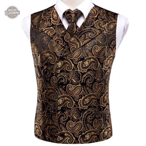 Gilet homme doré de la collection costume steampunk
