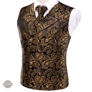 Gilet steampunk doré pour homme, élégant et unique