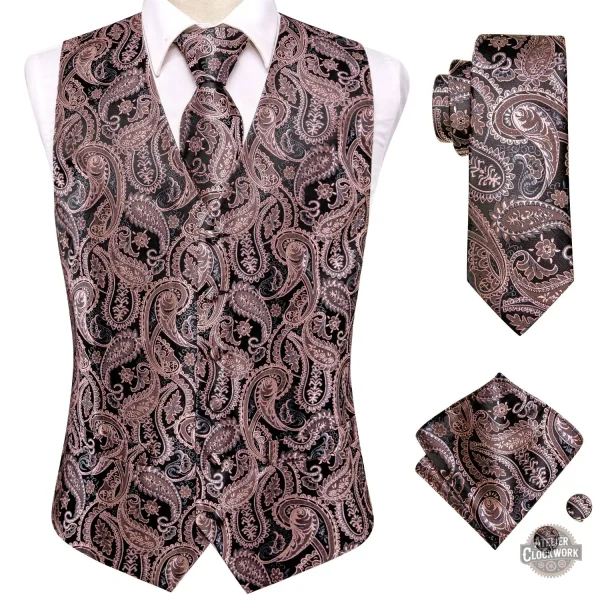 gilet-marron-homme-1 Gilet marron homme style victorien, élégance steampunk