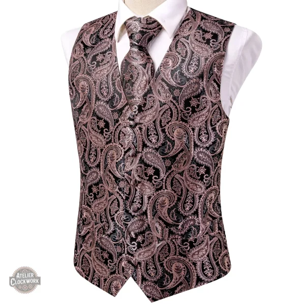 Vêtement homme marron, gilet steampunk chic