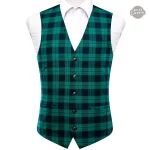 Gilet costume homme en tissu écossais