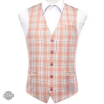 Gilet sans manches à motif écossais pour homme