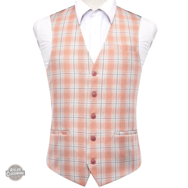 Gilet sans manches à motif écossais pour homme