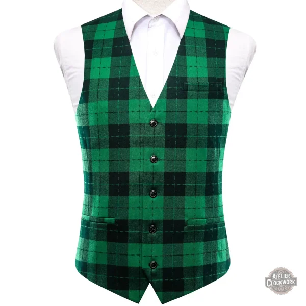Gilet chic sans manches pour homme en écossais