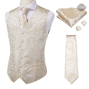 Gilet Jacquard Victorien sans manches pour homme