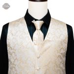 Gilet costume homme en jacquard victorien