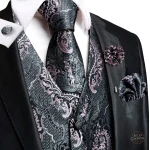 Gilet noir victorien pour look rétro masculin