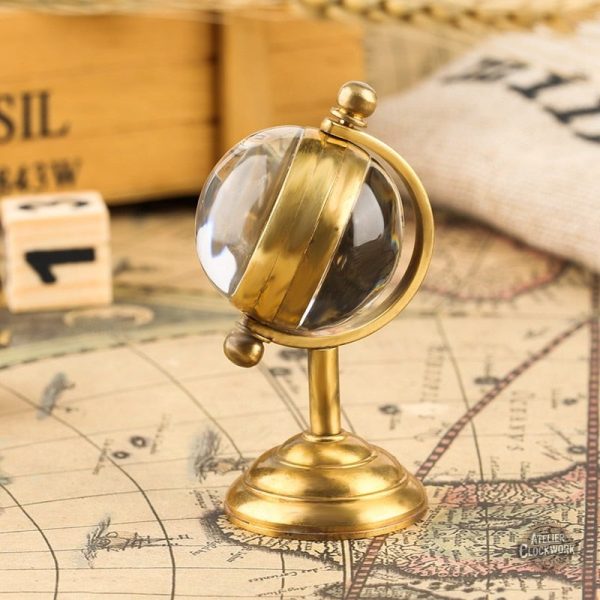 Globe pendulette au design vintage Steampunk