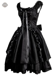 Robe noire style Lolita pour événements