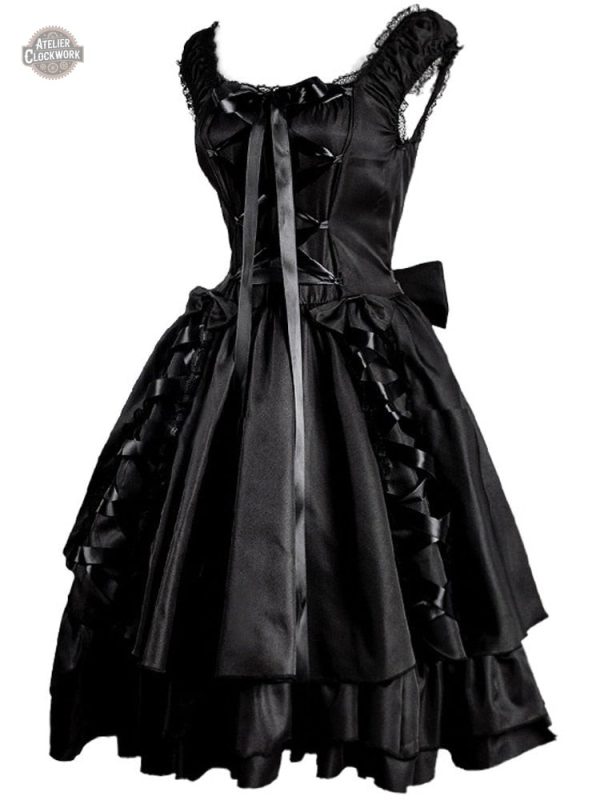 Robe noire style Lolita pour événements