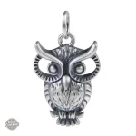 Pendentif Hibou en acier pour homme steampunk