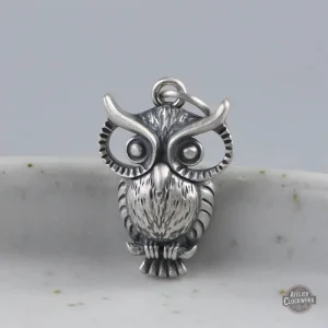 Bijou steampunk élégant avec motif hibou en acier