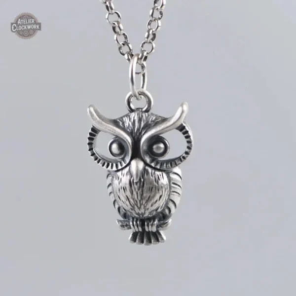 Pendentif hibou stylé pour homme, design audacieux