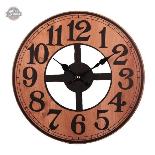 horloge-bois-vintage-1 Horloge Steampunk Champêtre élégante au design rétro