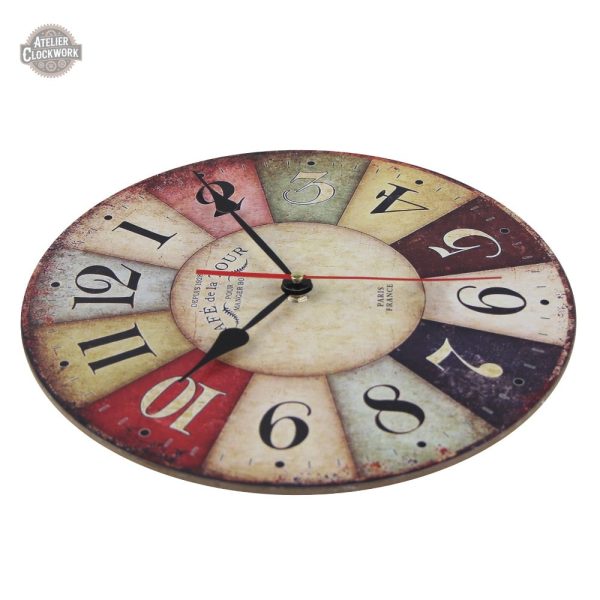 Style rétro-futuriste, horloge Café de la Tour