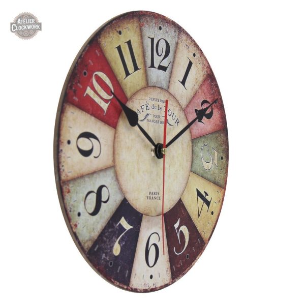 Horloge décorative steampunk, ambiance café