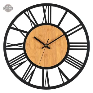 Horloge Steampunk en bois et métal
