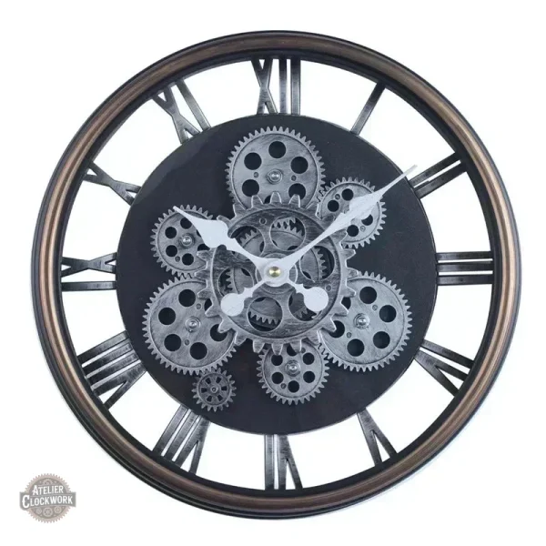 horloge-engrenage-tournant-steampunk-store-1 Horloge Mécanisme Tournant au design steampunk