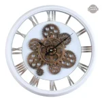 Horloge steampunk avec engrenages en mouvement