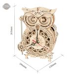 Création en bois : horloge hibou originale