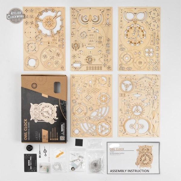 Artisanat DIY : horloge hibou en bois unique