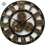 Horloge industrielle steampunk à engrenages