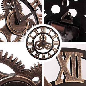 Horloge décorative steampunk avec mécanisme visible