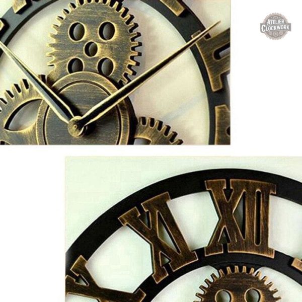 Design industriel d'une horloge à engrenages