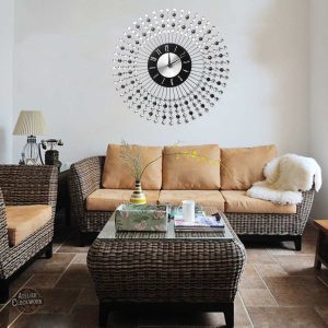 Horloge design steampunk en métal pour décoration intérieure