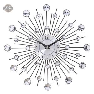 Horloge Steampunk avec perles de cristal