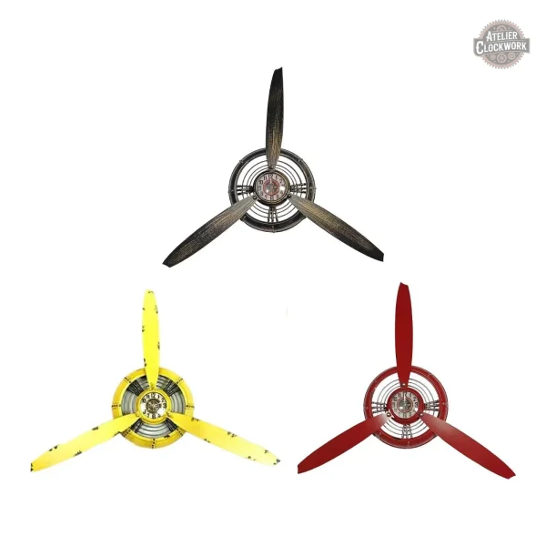 Design unique d'horloge murale hélice d'avion