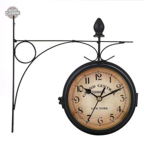 Horloge Steampunk Grand Central, design rétro-futuriste