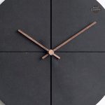 Élégance de l'horloge murale minimaliste Obsidian