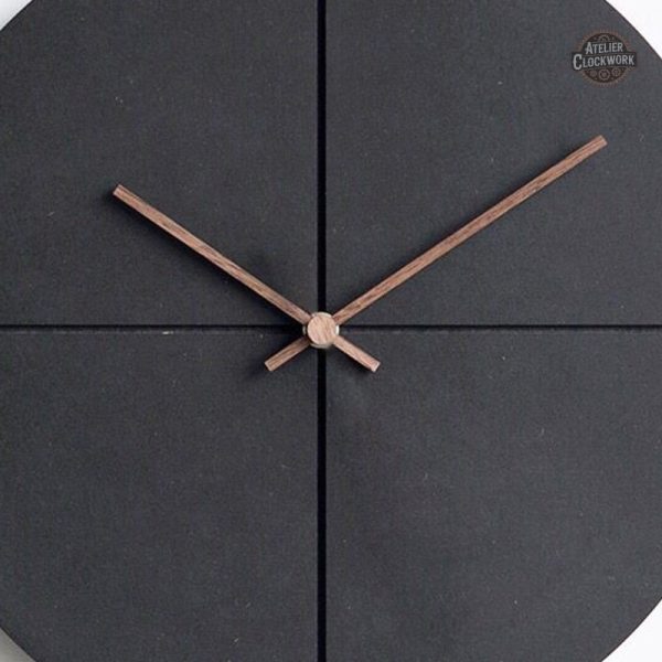 Élégance de l'horloge murale minimaliste Obsidian