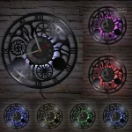 Horloge décorative en vinyle noir