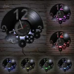 Horloge vinyle au look industriel