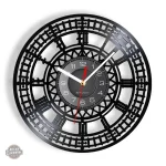Élégante horloge vinyle steampunk