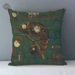 Housse de coussin vintage au style steampunk