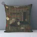 Housse de coussin avec esthétique industrielle vintage