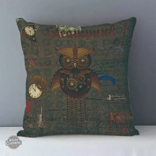 Housse de coussin style industriel vintage