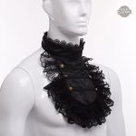 Détails raffinés d'un jabot pour cosplay steampunk