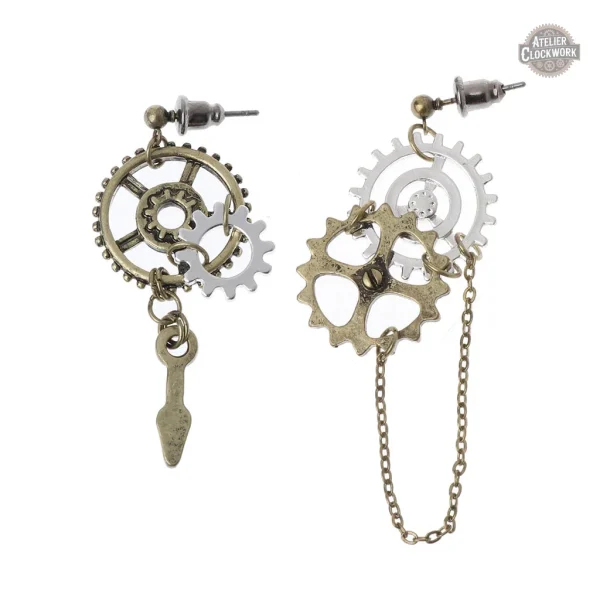 Boucles d’oreilles steampunk, design unique