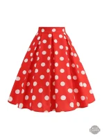 Jupe Femme Vintage à Pois