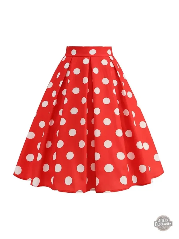 Jupe Femme Vintage à Pois