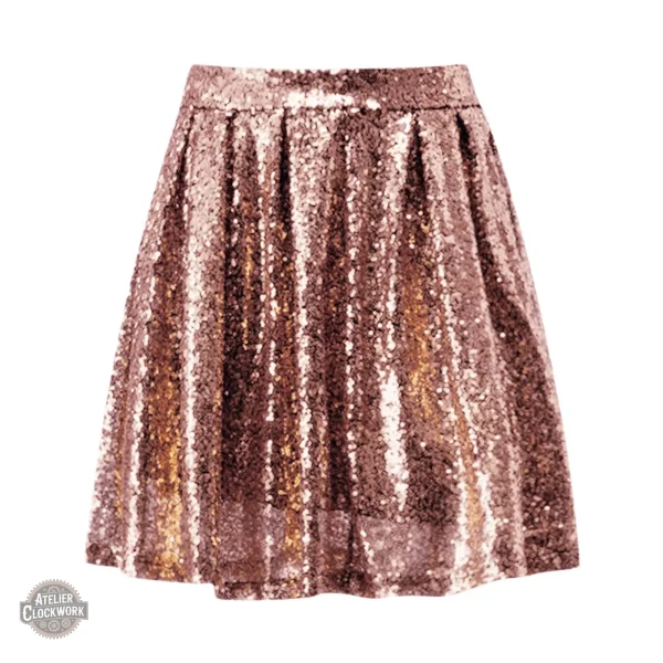 Jupe Shiny Dorée pour un style steampunk
