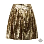 Jupe Dorée Effet Brillant pour femme
