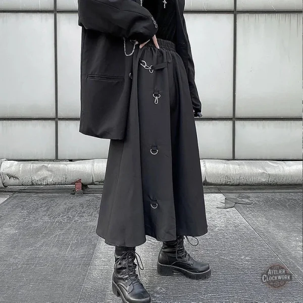 Jupe steampunk femme à taille haute