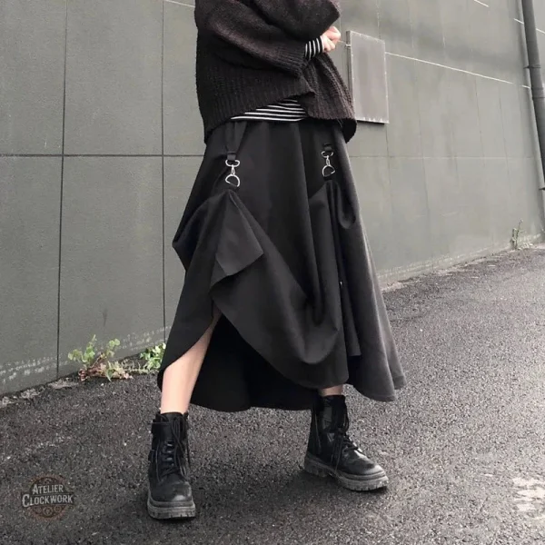 Look alternatif avec jupe taille haute