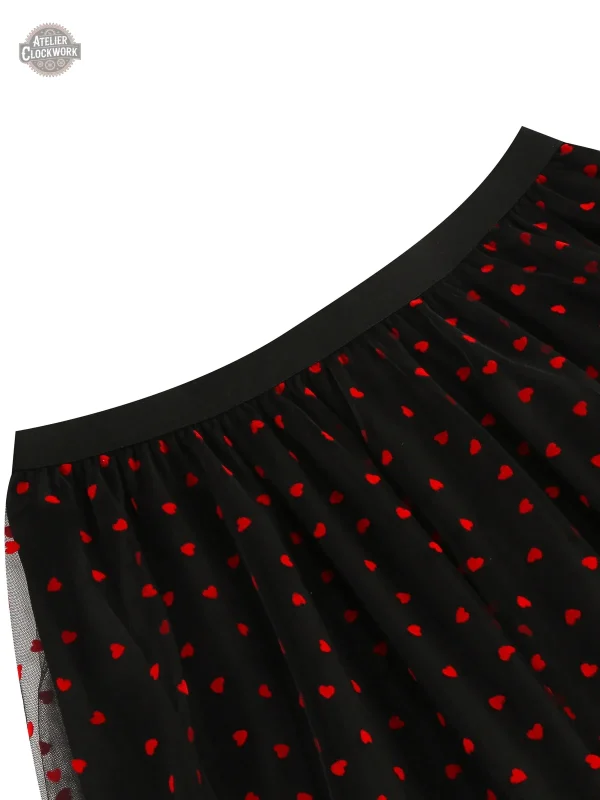 Jupe Vintage avec motifs angéliques et démoniaques